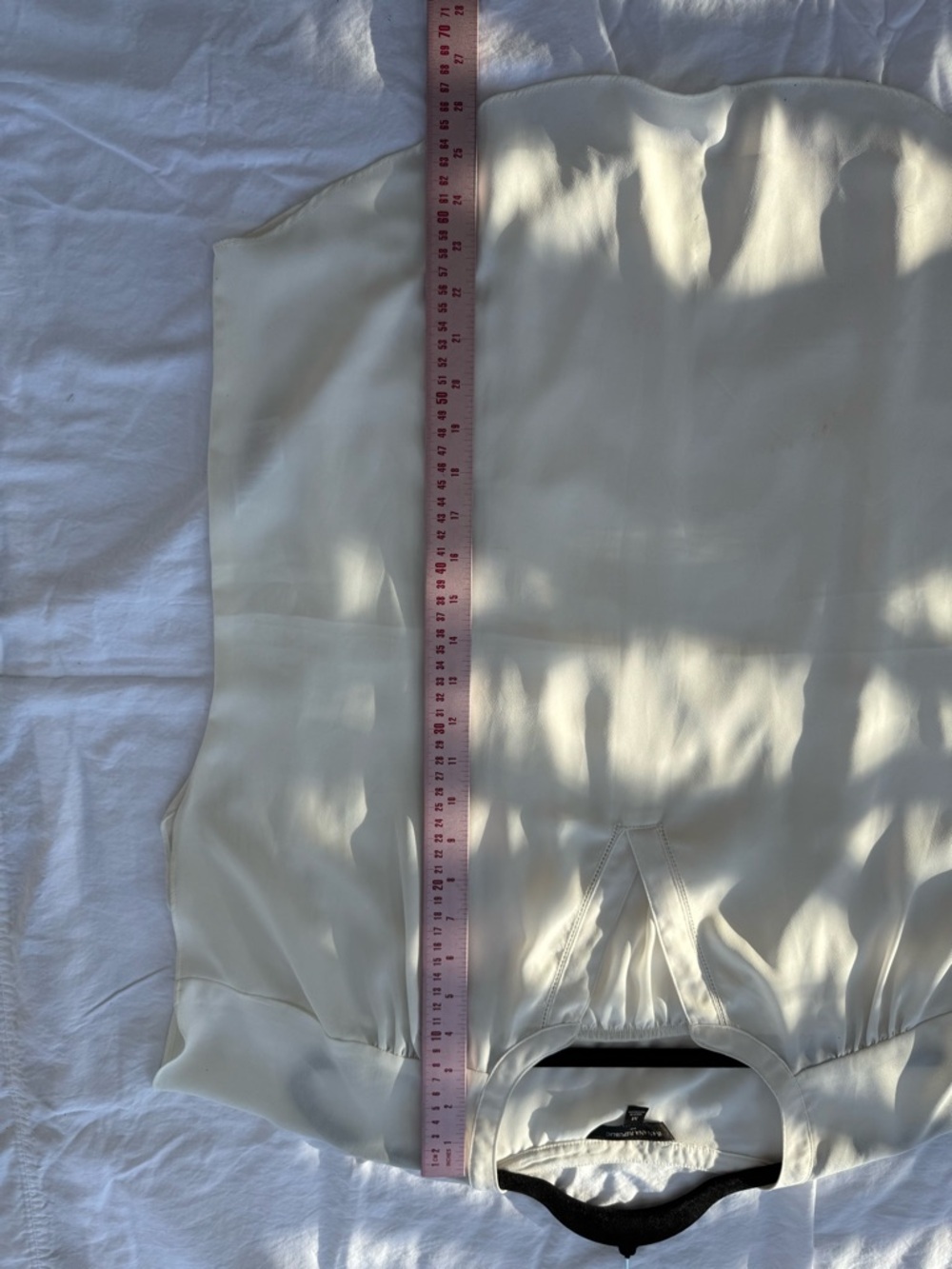 Banana Republic Ivory Split-Neck Cap Sleeve Blouse - Picture 7 of 10